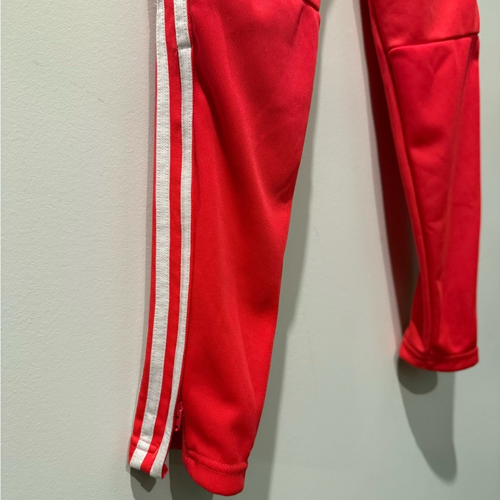 Adidas Women’s Red Joggers with White Stripes Size XS - Picture 7 of 7
